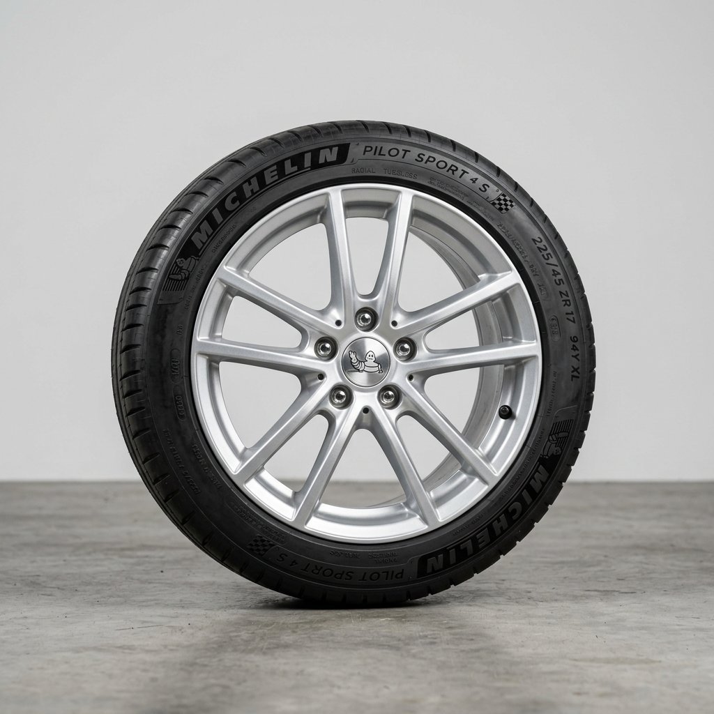 standard car tire with rim 25kg