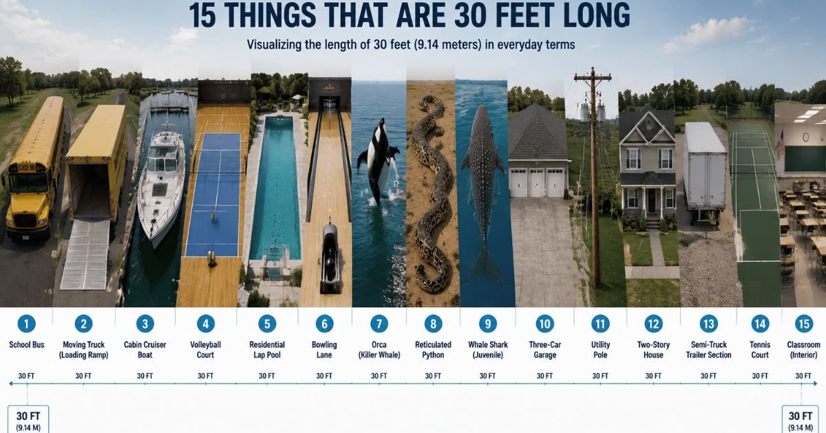 15 Common Things That Are 30 Feet Long - 2026 (With Real-Life Comparisons)