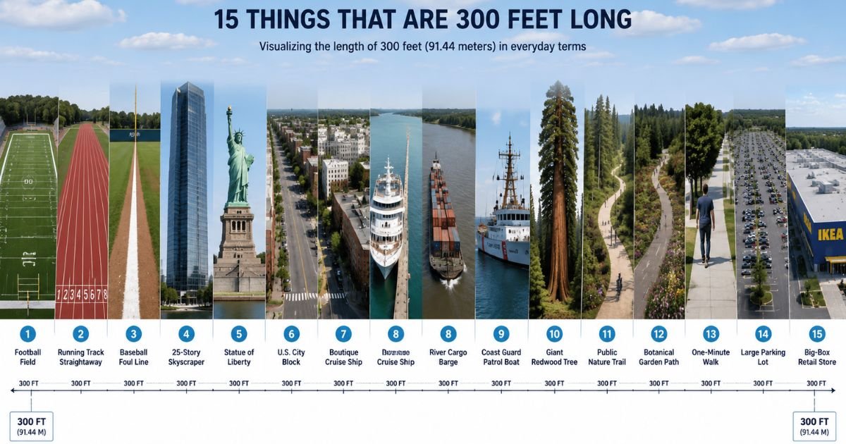 15 Common Things That Are 300 Feet Long - 2026 (Real-Life Examples)