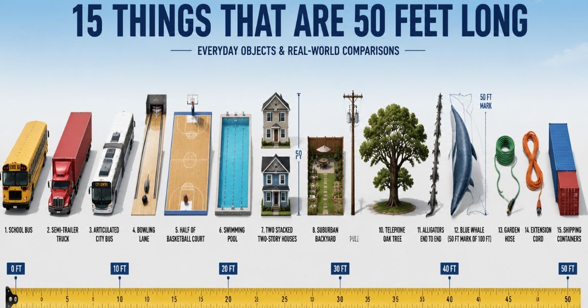 15 Common Things That Are 50 Feet Long - 2026 (With Real-Life Comparisons)