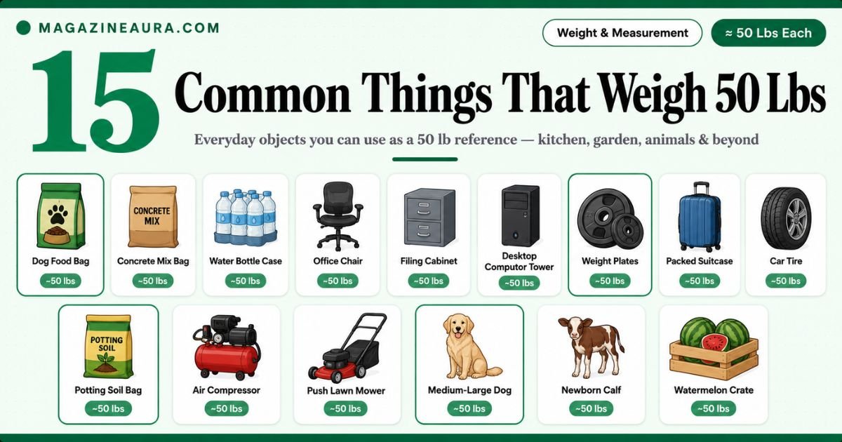15 Common Things That Weigh 50 Lbs (50 Pounds) 2026 Everyday Objects