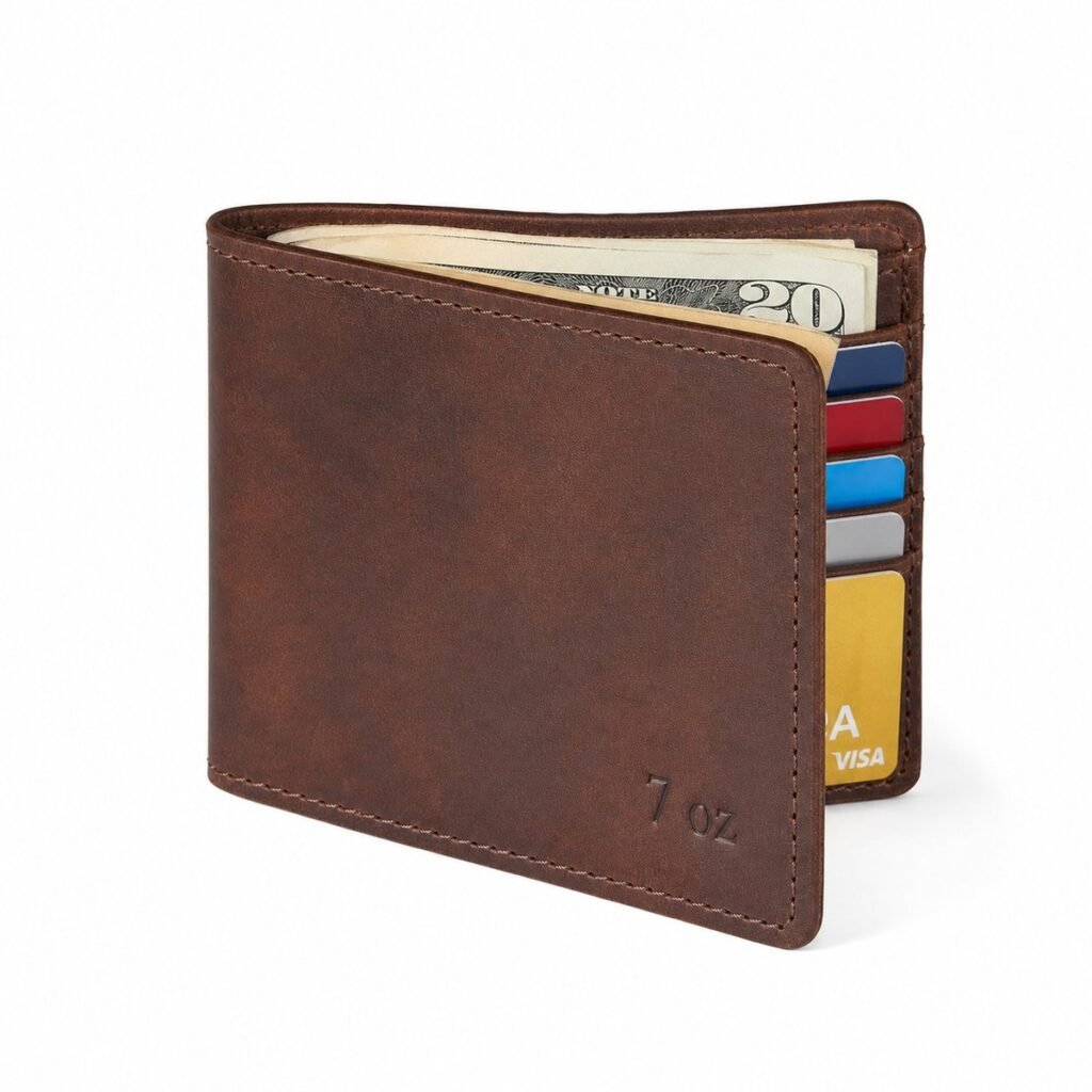 A Wallet with Cards and Cash (7 oz)