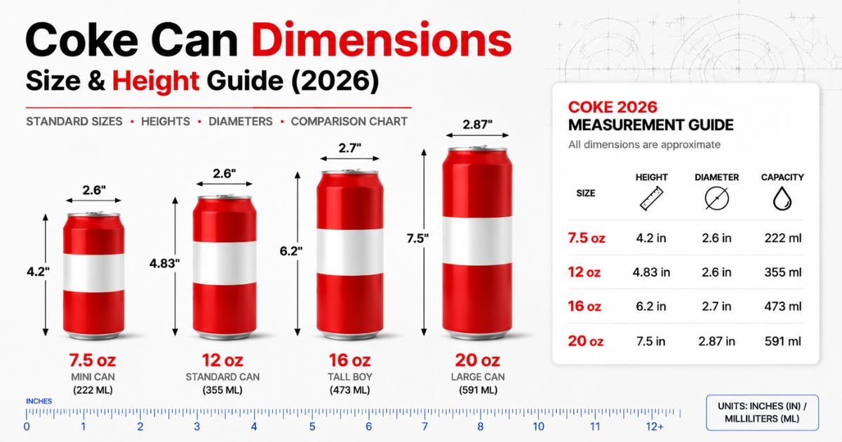 Coke Can Dimensions: Size & Height (2026) Magazineaura
