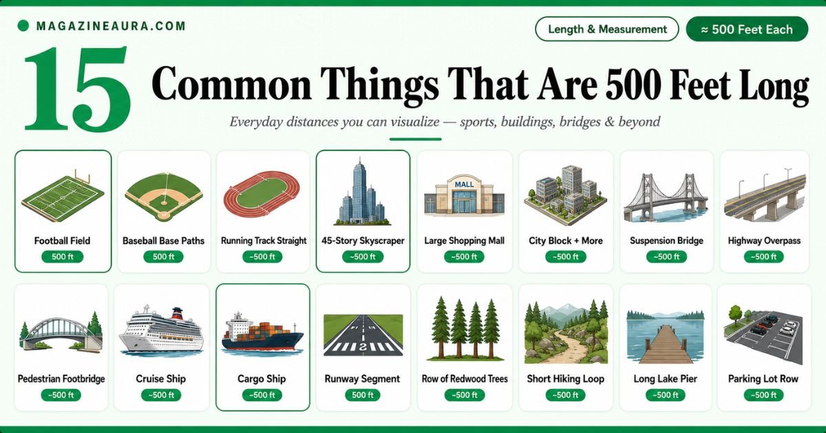 How Far Is 500 Feet? Compared to Common Objects: 15 Most Common Things That Are 500 Feet Long
