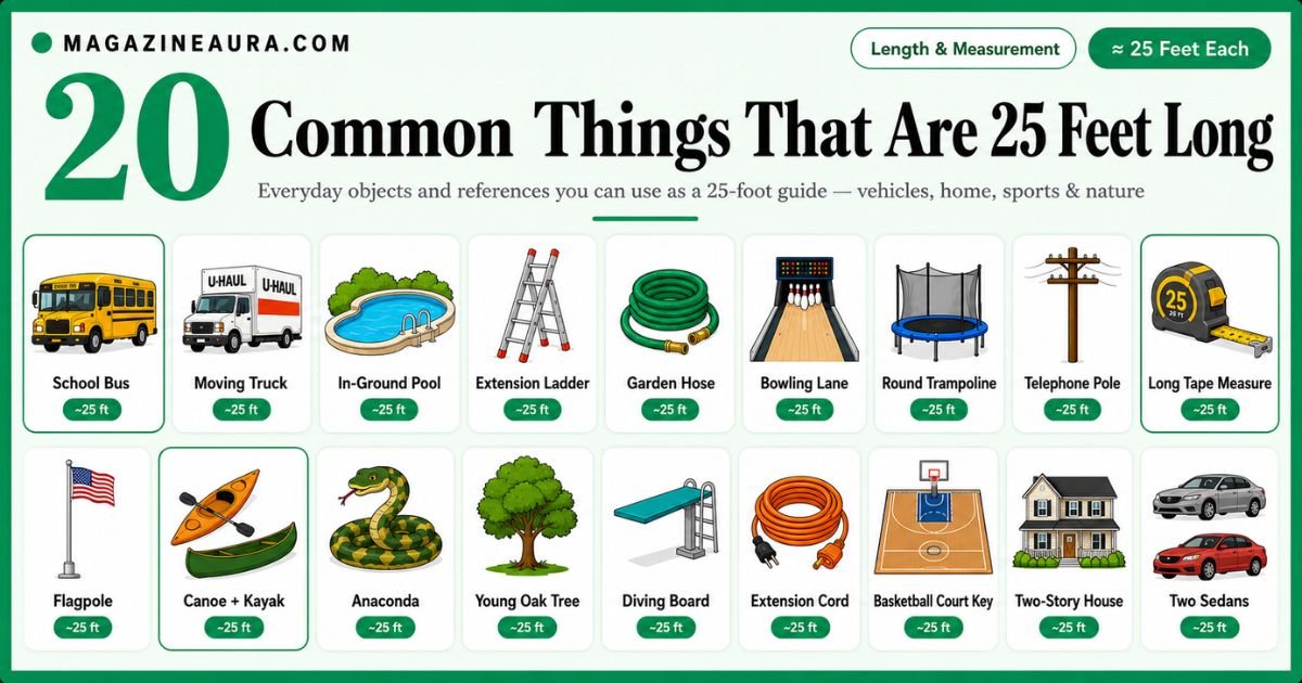 How Long Is 25 Feet? 20 Most Common Things That Are Exactly (or Super Close to) 25 Feet Long