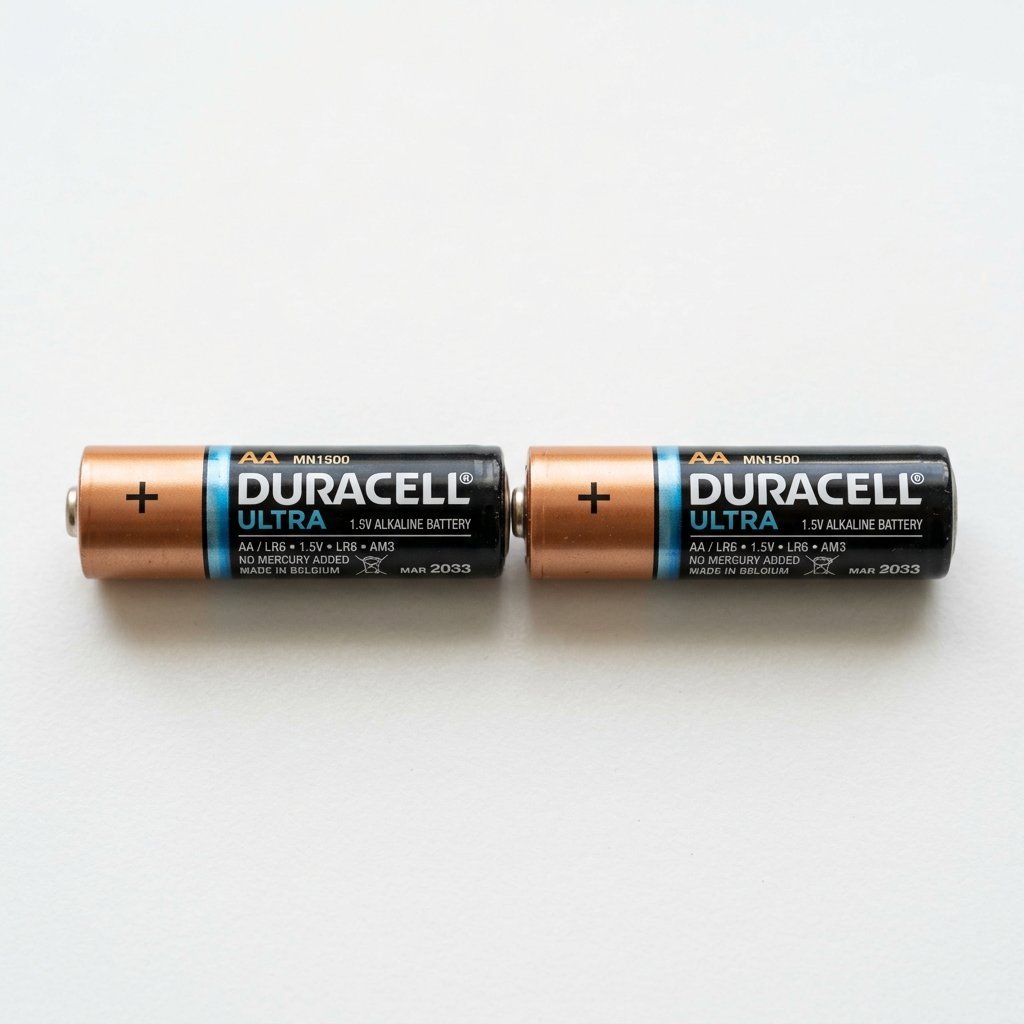 Two Duracell AA Batteries (2 oz)