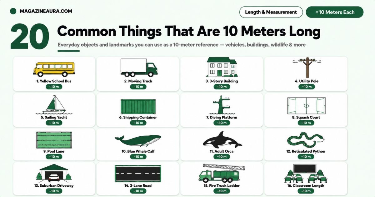 20 Common Things That Are 10 Meters Long (With Visual Comparisons)