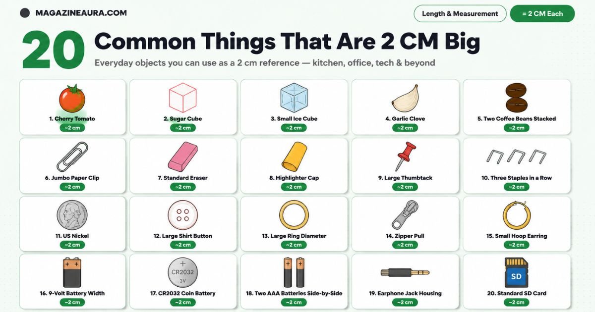 20 Common Things That Are 2 cm Big (With Real-Life Examples)