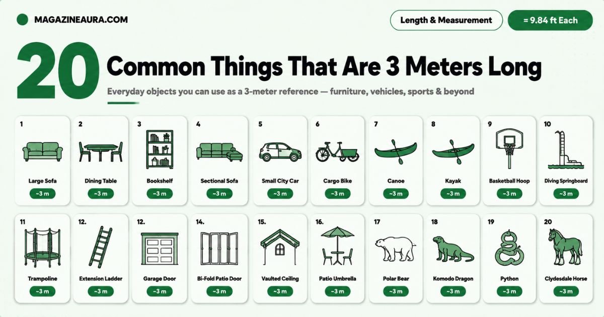 20 Common Things That Are 3 Meters Long (With Easy Comparisons)