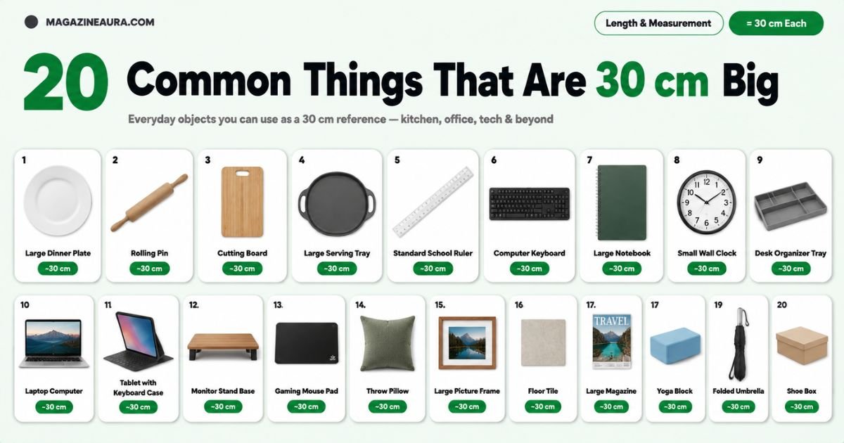 20 Common Things That Are 30 cm Big (With Inch Conversions)