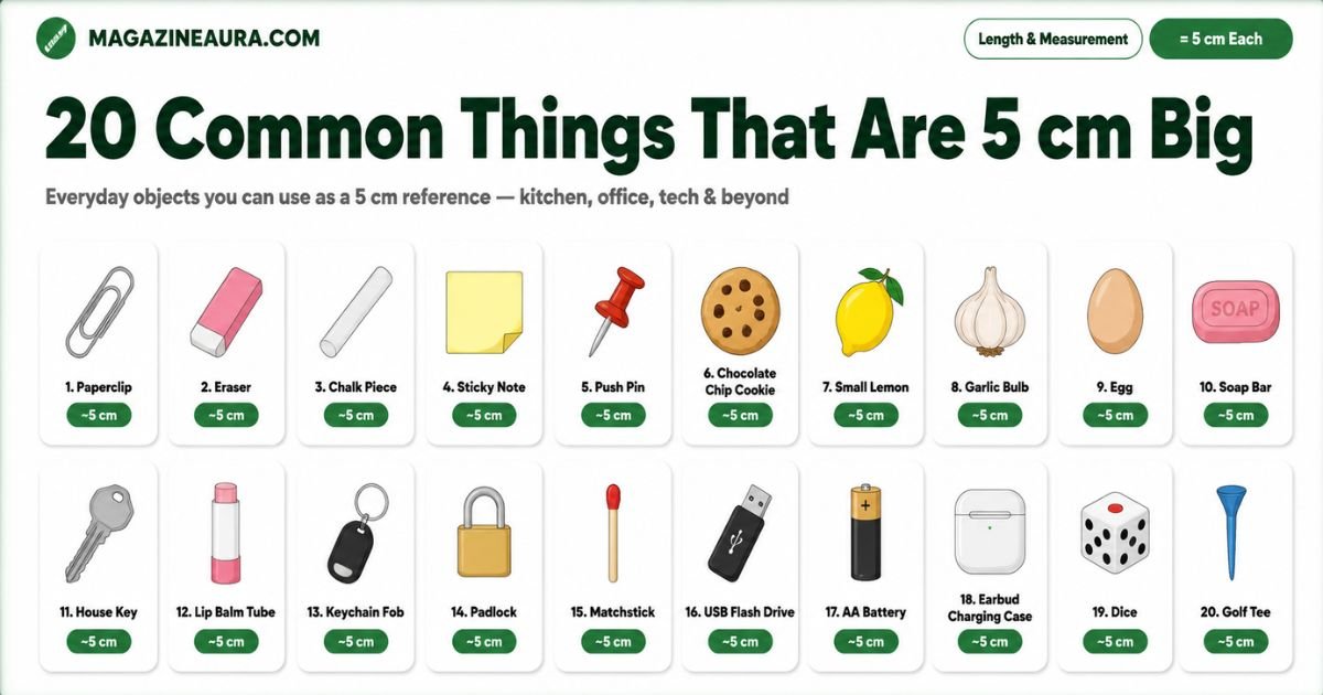 20 Common Things That Are 5 cm Big: A Complete Size Guide