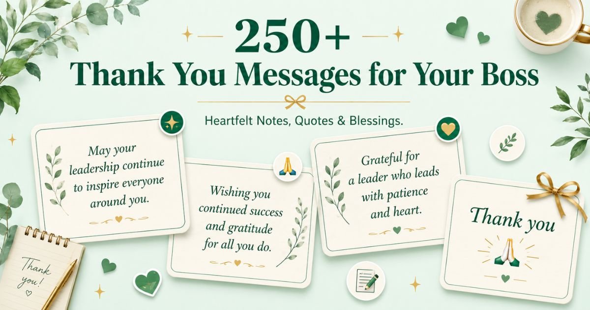 250+ Sincere Thank You Messages for Your Boss (For Every Occasion)