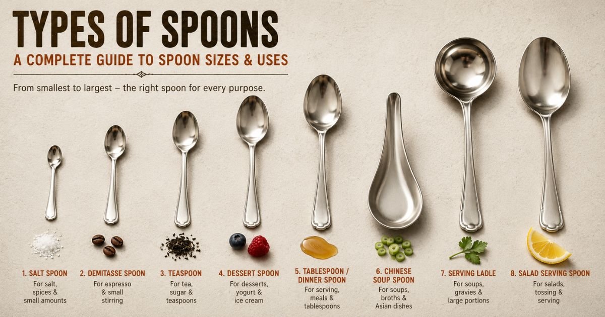 8 Different Types of Spoon Sizes: Uses & Measures (In Detail)