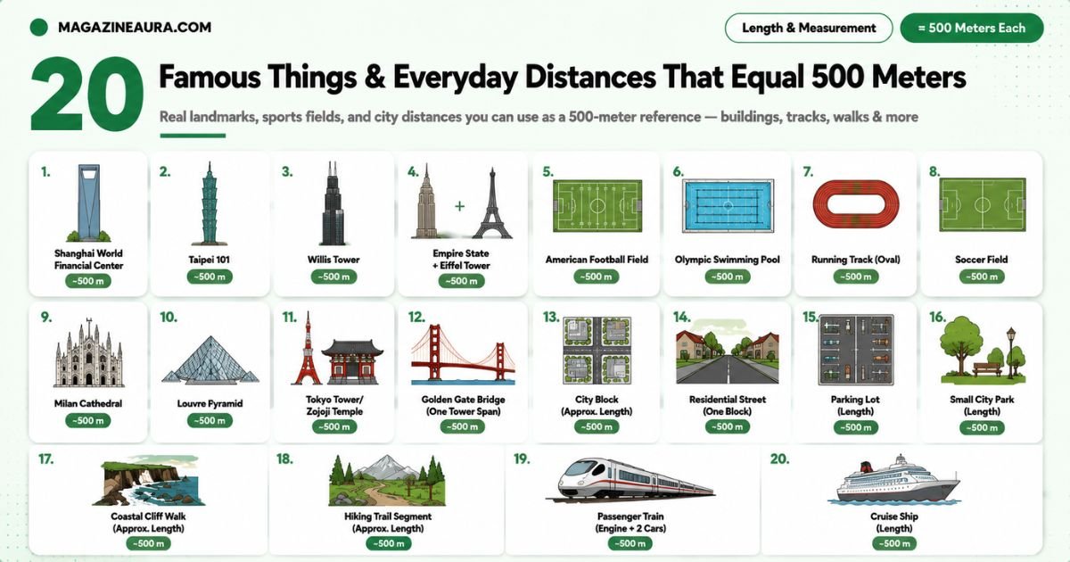How Far Is 500 m Really? 20 Famous Things & Everyday Distances That Equal About 500 Meters Long