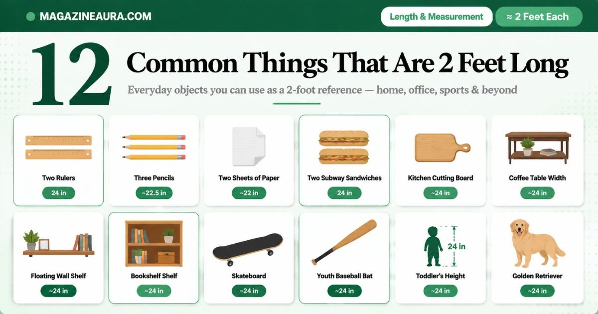 How Long Is 2 Feet? 12 Common Things That Are 2 Feet Long With Pics