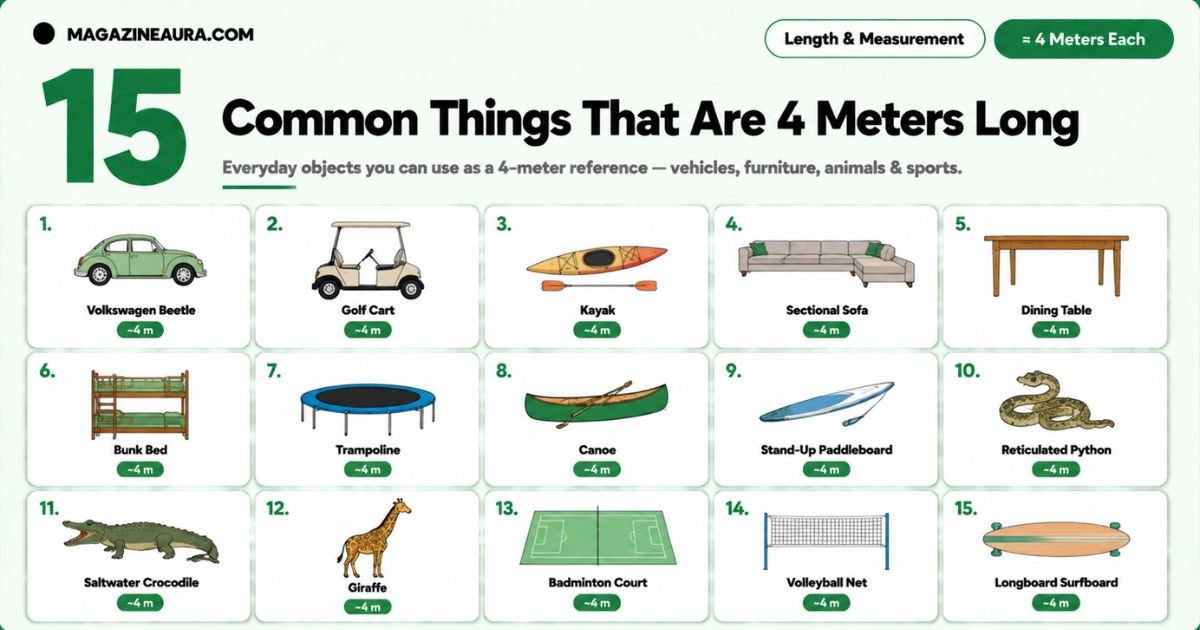 How Long Is 4 Meters? 15 Common Things That Are 4 Meters Long