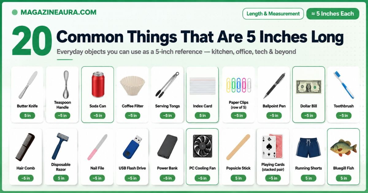 How Long Is 5 Inches? 20 Everyday Objects That Are 5 Inches Long With Pictures