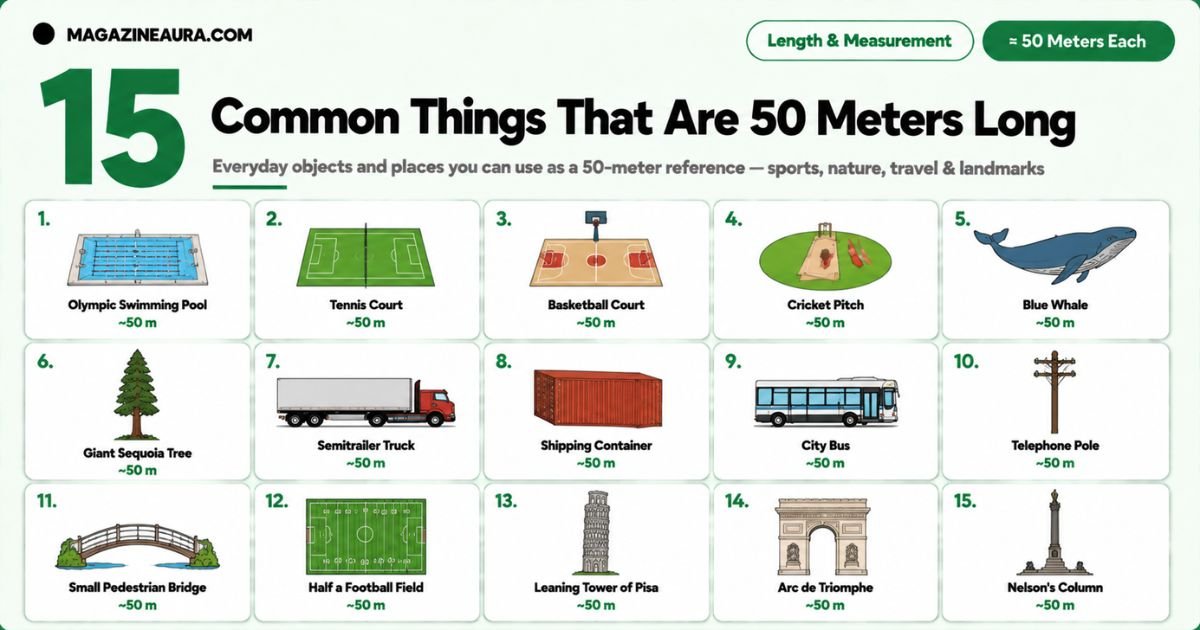 How Long Is 50 Meters? 15 Common Things That Are 50 Meters Long