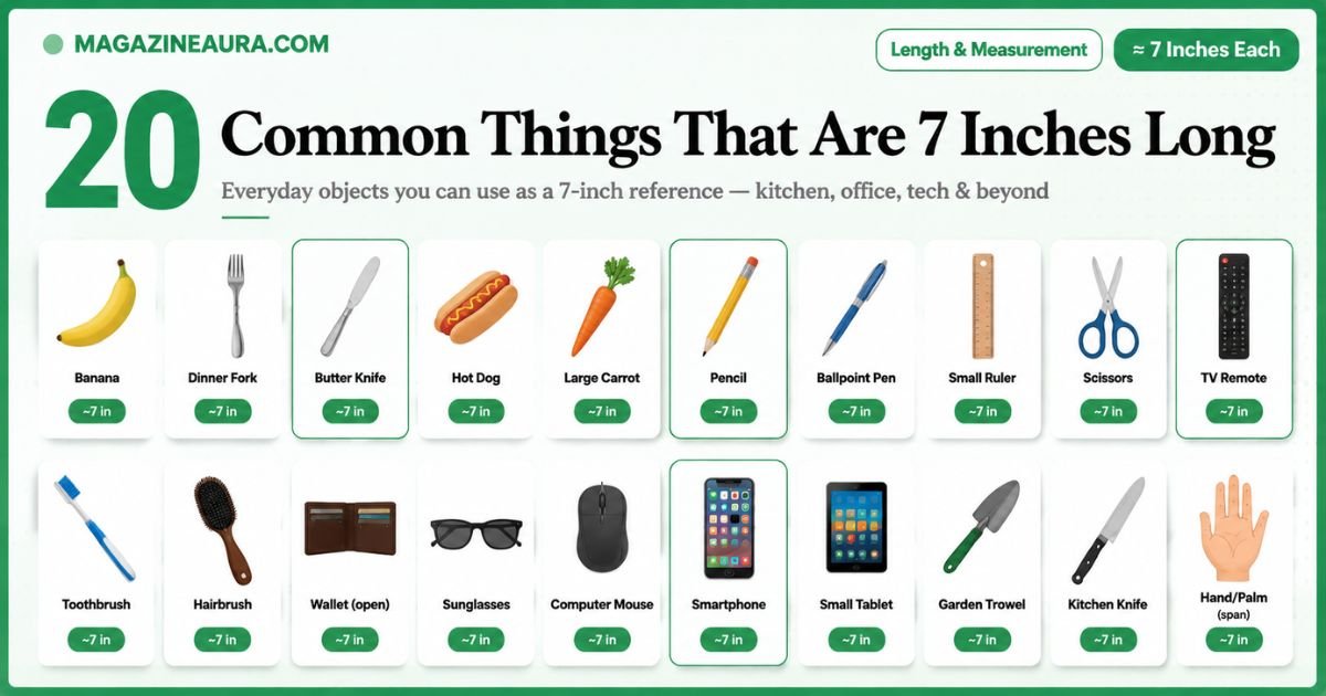 How Long Is 7 Inches? 20 Common Things That Are 7 Inches Long