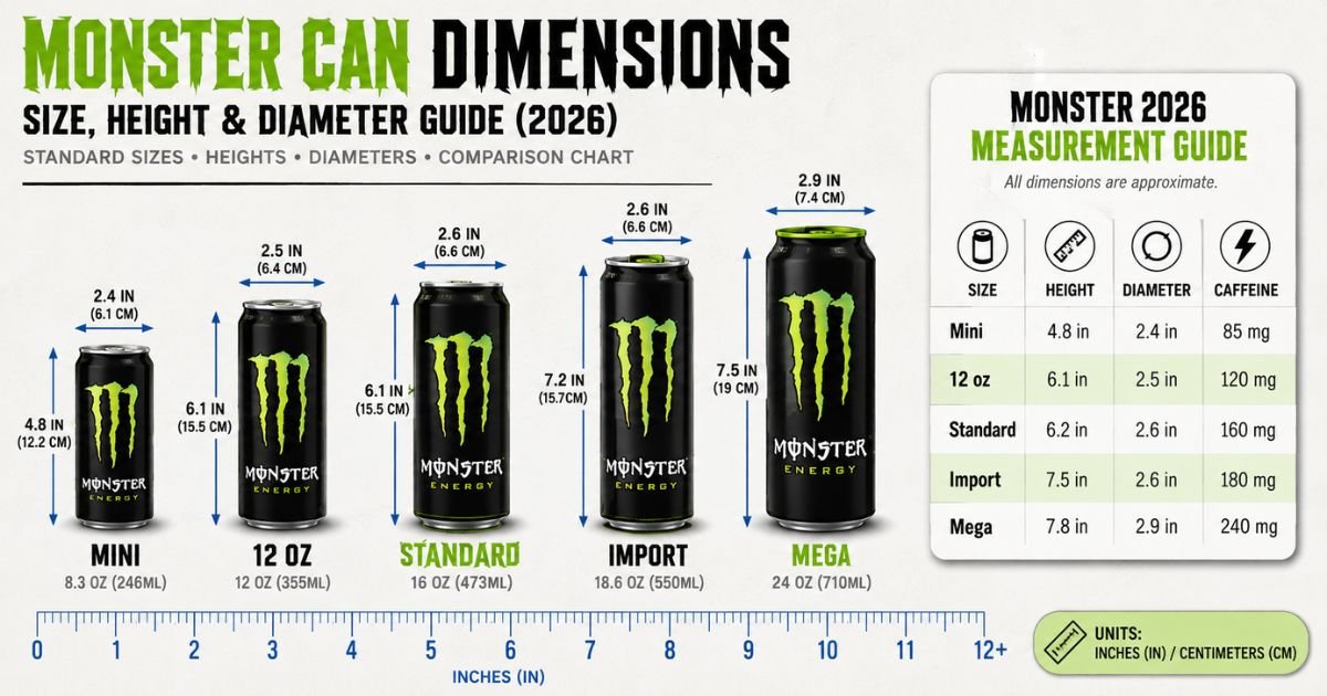 How Tall Is a Monster Can? The Ultimate 2026 Dimensions Detailed Guide