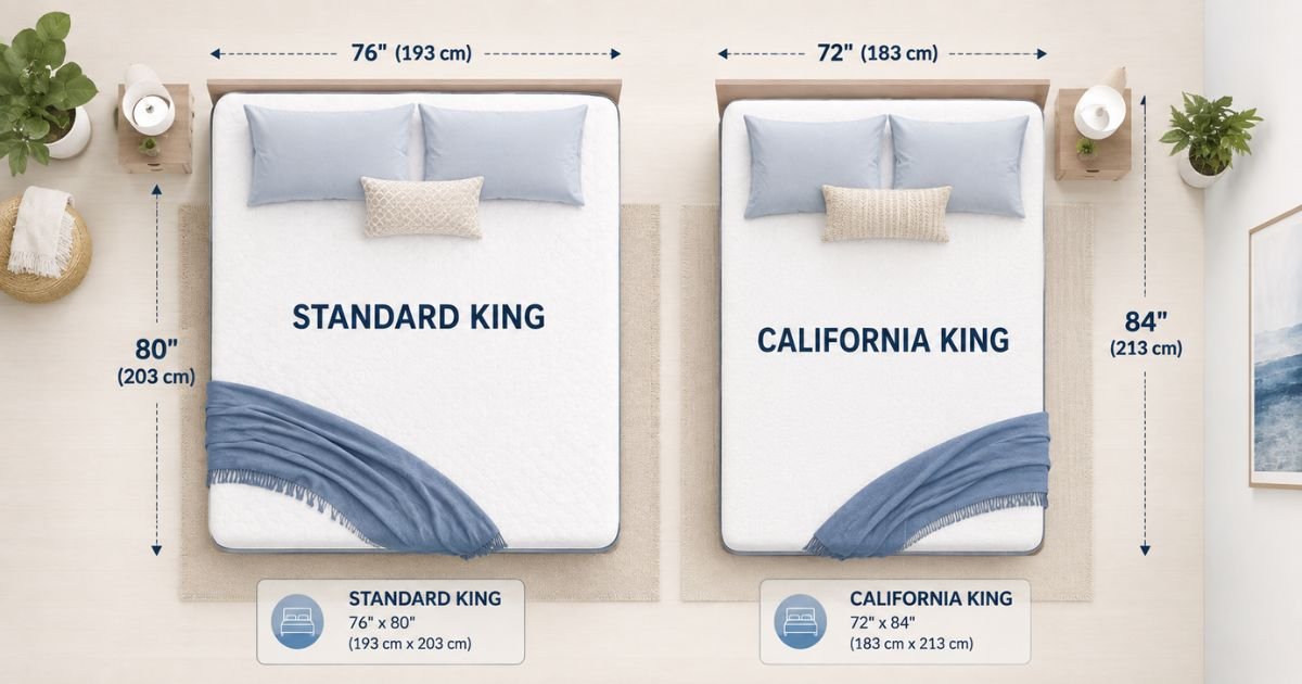 King vs. California King Mattress: What's the Difference? (Complete 2026 Guide)