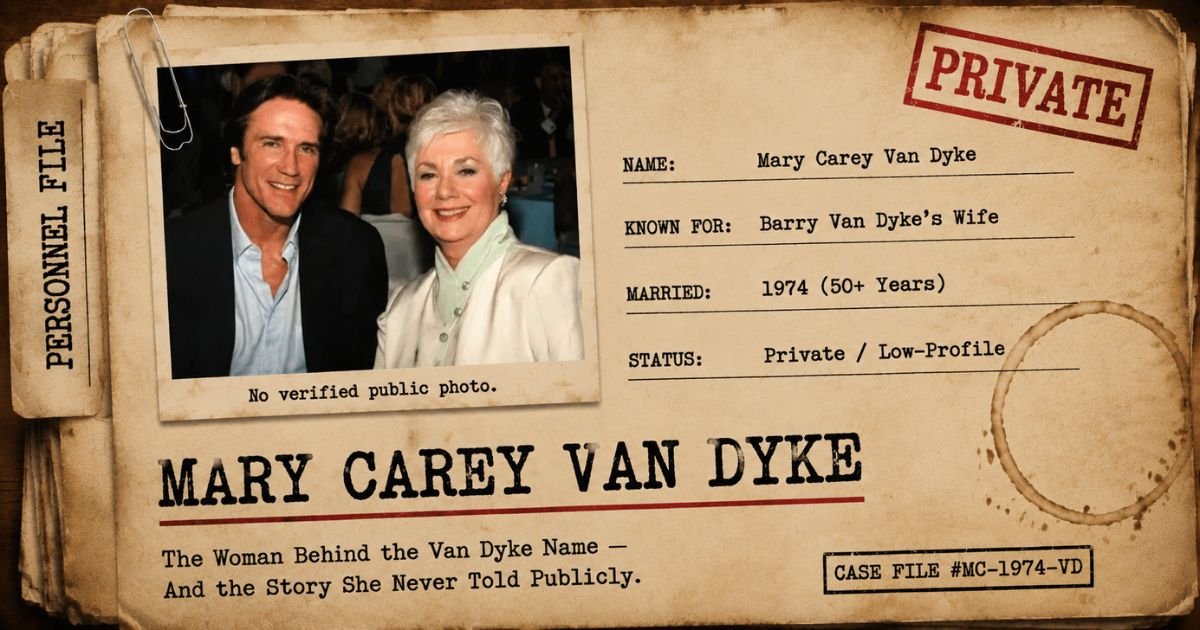 Mary Carey Van Dyke The Story Behind Barry Van Dyke's Wife