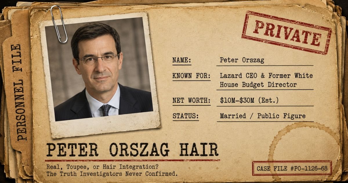 Peter Orszag Hair: Real, Toupee, or Hair Integration? What Experts Actually Said