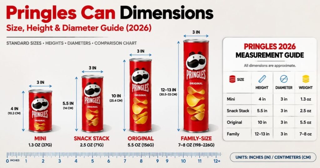 Pringles Can Dimensions: Size, Height & Diameter In Detailed 2026
