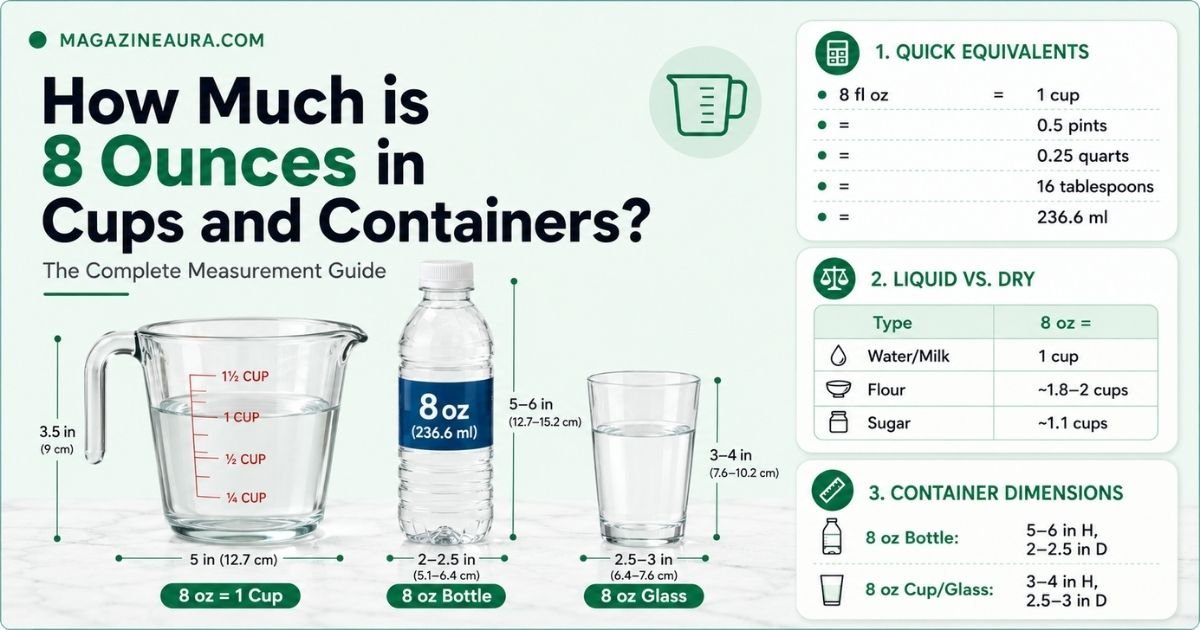 Understanding the Size: How Much is 8 Ounces in Cups and Containers?